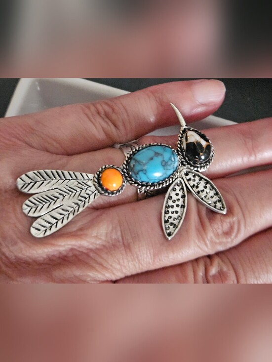 Jewelry - TURQUOISE HUMMINGBIRD RING